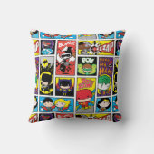 Compilation-Muster der Chibi-Gerechtigkeitsliga Kissen (Rückseite)