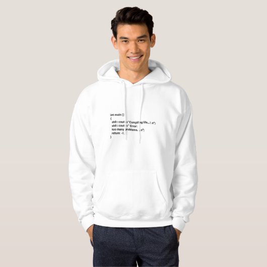 Compiling Life Error Funny Programmer Code Design Hoodie (Vorne ganz)