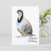 COMPLEANNO del cacciatore di coturnici Einladung (Stehend Vorderseite)