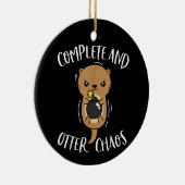Complete and Otter Chaos Funny Niedlich Sea Otter Keramik Ornament (Rechts)