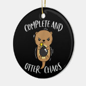 Complete and Otter Chaos Funny Niedlich Sea Otter Keramik Ornament (Links)