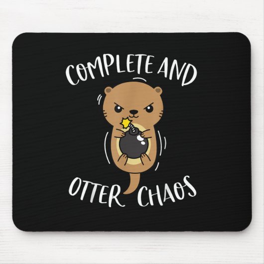Complete and Otter Chaos Funny Niedlich Sea Otter  Mousepad (Vorne)