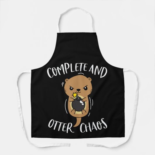 Complete and Otter Chaos Funny Niedlich Sea Otter  Schürze (Vorderseite)