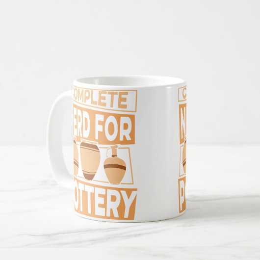 Complete Nerd For Pottery Pottery Pro Wheel Hobby Kaffeetasse (Vorderseite Links)