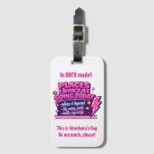 Completely custom humorous Luggage Tag  Gepäckanhänger (Vorderseite Vertikal)