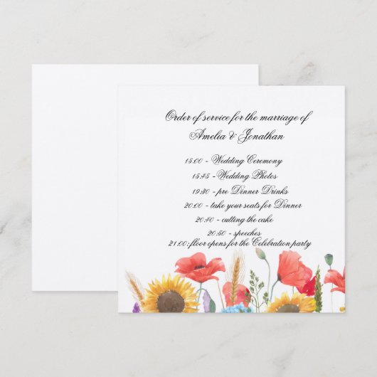 Completely Customisable Program/ Order of servie Programm (Vorne/Hinten)