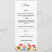 Completely Customisable Wedding Menu Menükarte (Vorderseite)