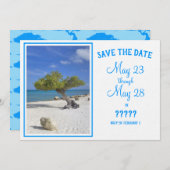Completely Editable Save the Date Aruba Divi Tree Einladung (Vorne/Hinten)