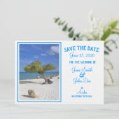 Completely Editable Save the Date Aruba Divi Tree Einladung (Stehend Vorderseite)