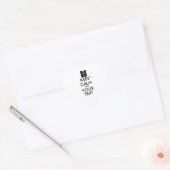 Completely Personalized KEEP CALM and YOUR TEXT Herz-Aufkleber (Umschlag)