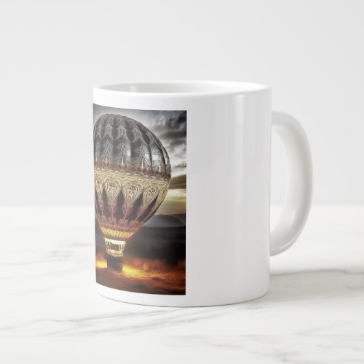 Complex Design On Semi Transparent Hot Air Balloon Jumbo-Tasse (Vorderseite Rechts)