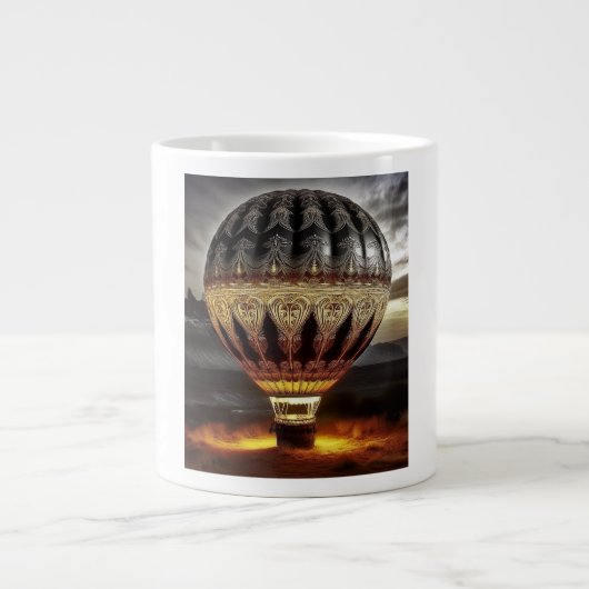 Complex Design On Semi Transparent Hot Air Balloon Jumbo-Tasse (Vorderseite)