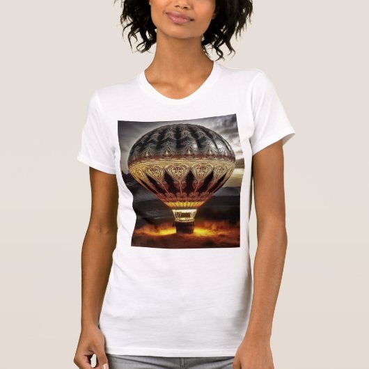 Complex Design On Semi Transparent Hot Air Balloon T-Shirt (Vorderseite)