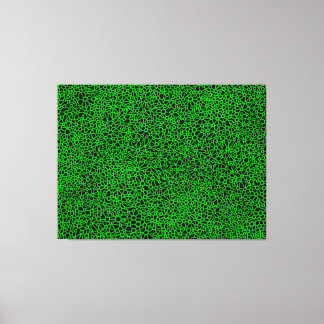 Complex Network - Green on Black Leinwanddruck
