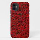 Complex Network - iPhone Case in Rot und Schwarz (Rückseite)