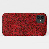 Complex Network - iPhone Case in Rot und Schwarz (Rückseite (Horizontal))
