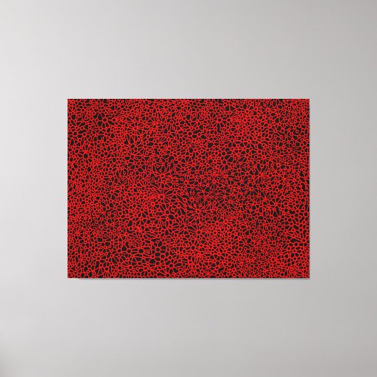 Complex Network - Red on Black Leinwanddruck (Vorderseite)