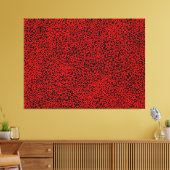 Complex Network - Red on Black Leinwanddruck (Insitu (Wohnzimmer))