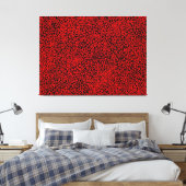 Complex Network - Red on Black Leinwanddruck (Insitu (Schlafzimmer))
