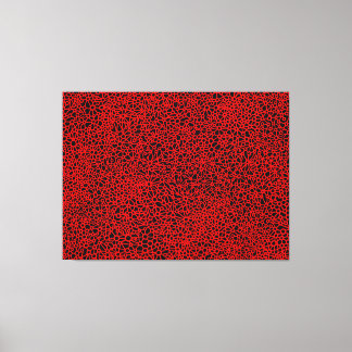 Complex Network - Red on Black Leinwanddruck