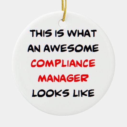 compliance manager, awesome keramik ornament (Vorne)