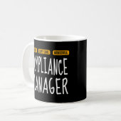 Compliance Manager Tshirt Wunderbares Funny Apprec Kaffeetasse (Vorderseite Links)
