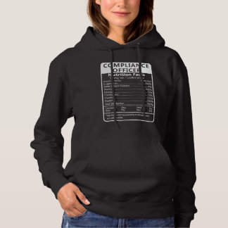 Compliance Officer Nutrition Facts Sarcastic Hoodie