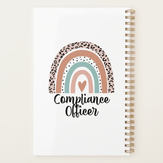 Compliance Officer Rainbow Leopard Funny Gift Planer (Rückseite)