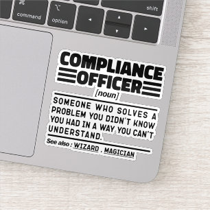 Compliance Officer Substantiv Fuuny Aktuelle Arbei Aufkleber