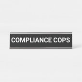 Compliance-Polizist Funny Office-Prüfer Schreibtischnamensplakette (Vorderseite )