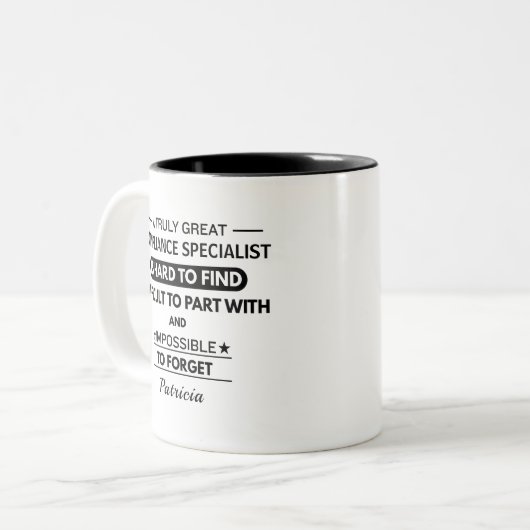 Compliance Specialist Zweifarbige Tasse (Vorderseite Links)