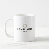Compliance Squad – Legal Team Minimalist Design Kaffeetasse (Links)