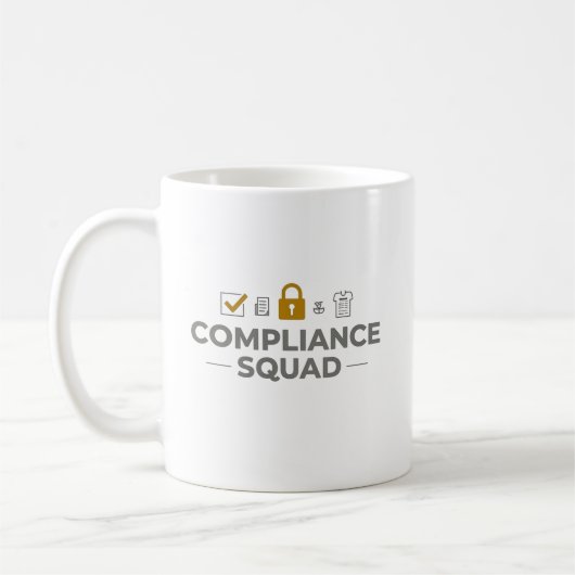 Compliance Squad – Rechtsabteilung Kaffeetasse (Links)