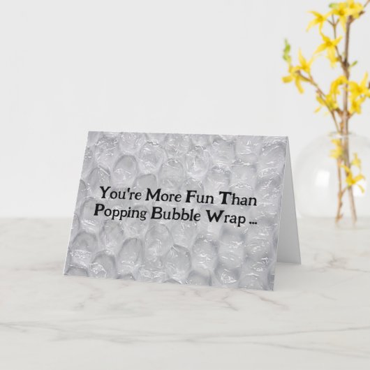 Complicard "Funny Bubble Wrap and Stress" Karte (Gelbe Blume)