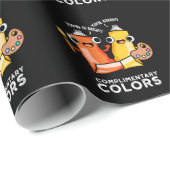 Complimentary Colors Funny Paint Pun Dark BG Geschenkpapier (Rolleneckpunkt)