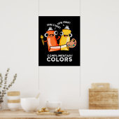 Complimentary Colors Funny Paint Pun Dark BG Poster (Küche)