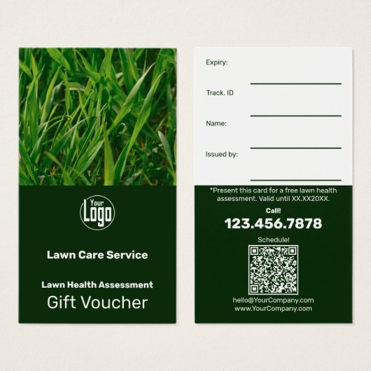 Complimentary Garden Service Gift Voucher Card (Vorne & Hinten)