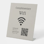 Complimentary Wifi Code Black & Tan Custom Sockelschild (Vorderseite)