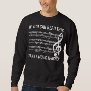 Complizierte Musical Notes Clef Music Teacher Sweatshirt