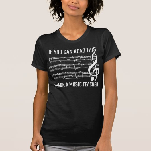 Complizierte Musical Notes Clef Music Teacher T-Shirt (Vorderseite)