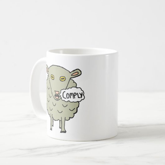 Comply Sheep Kaffeetasse (Vorderseite Links)