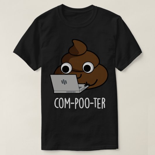 Compooter Funny Computer Kack Puff 1 T-Shirt (Design vorne)