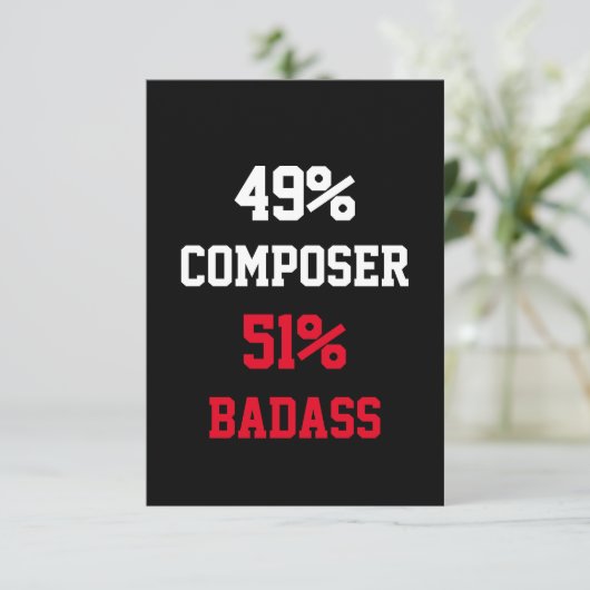 Composer Badass Card Karte (Stehend Vorderseite)