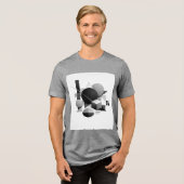 Composición geométrica en equilibrio monocromático Tri-Blend shirt (Vorderseite voll)