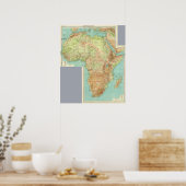 Composite Africa with shipping routes Poster (Küche)