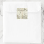 Composite American Engraded Map Quadratischer Aufkleber (Tasche)