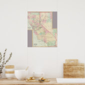 Composite Calif, Nevada Poster (Küche)