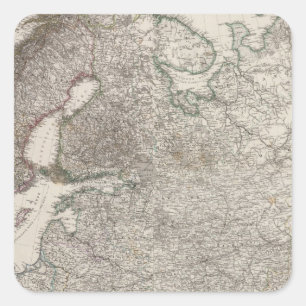 Composite Eastern Europe, Norwegen, Schweden Quadratischer Aufkleber