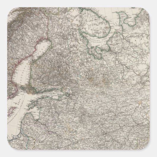 Composite Eastern Europe, Norwegen, Schweden Quadratischer Aufkleber (Vorderseite)