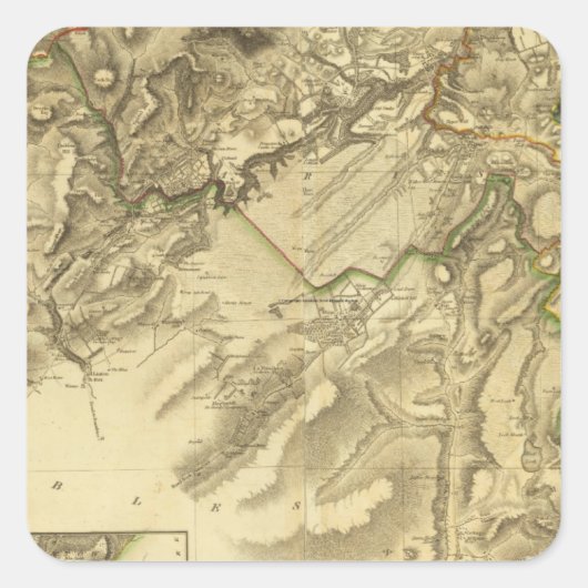 Composite Edinburgh Shire Quadratischer Aufkleber (Vorderseite)